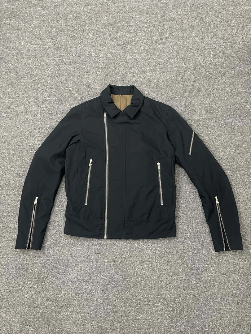 99新 DIOR/迪奥 侧拉链翻领长袖外套/黑色/46码