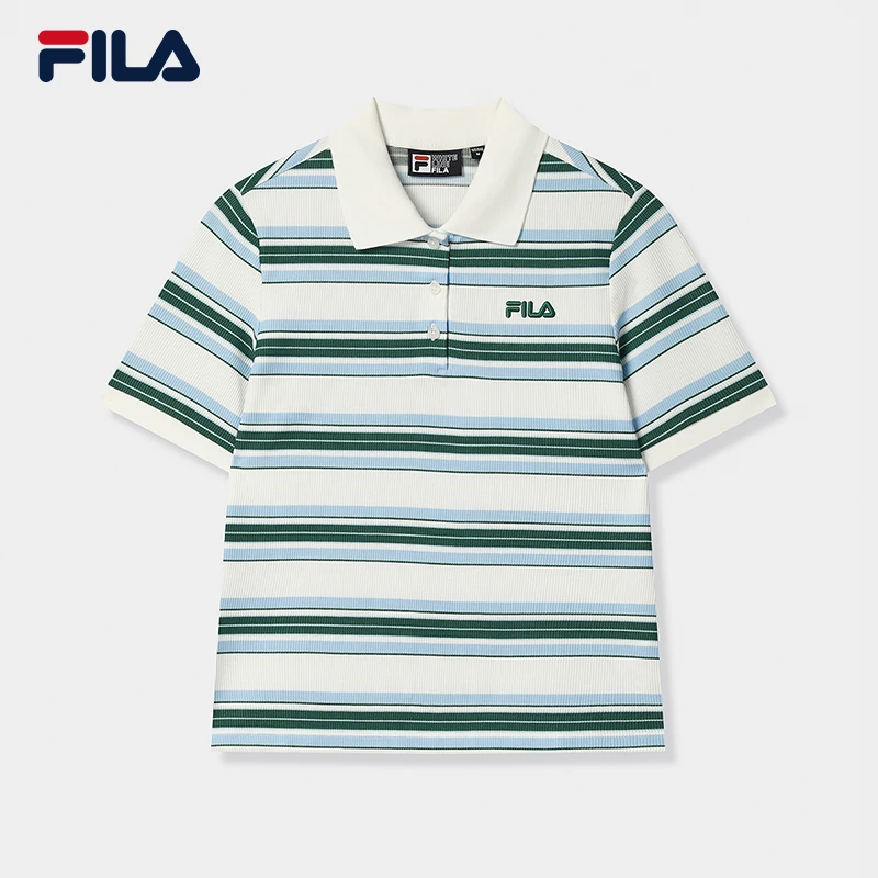 Fila/斐乐2025年夏季【抗菌功能】女户外运动短袖POLO衫F11W539108F