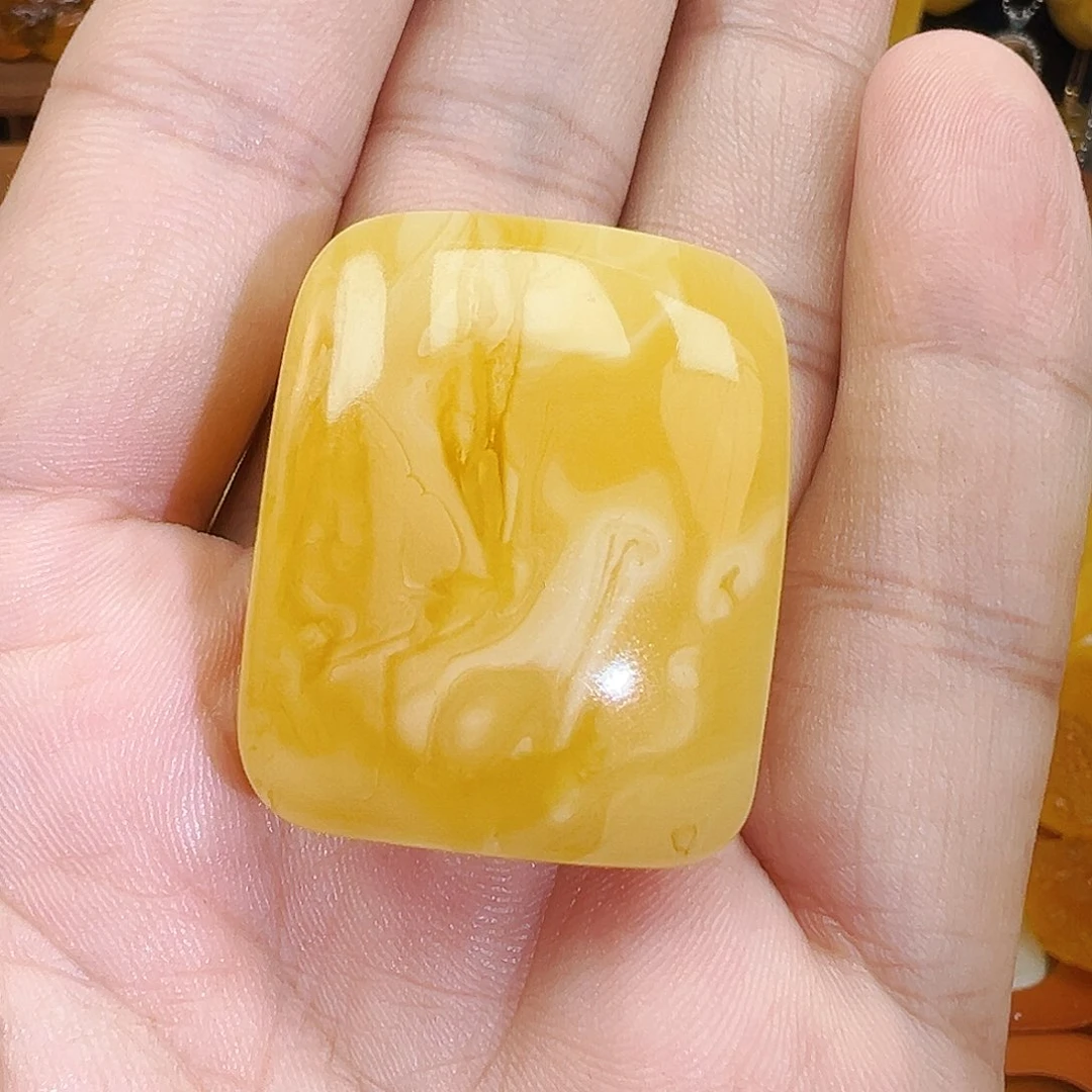 蜜蜡未镶嵌珠宝奇石无事牌16.5克