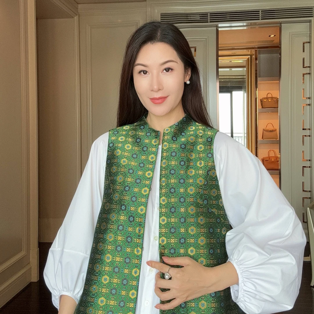 【上久楷四达晕】极简时尚宋锦马甲CD2167830