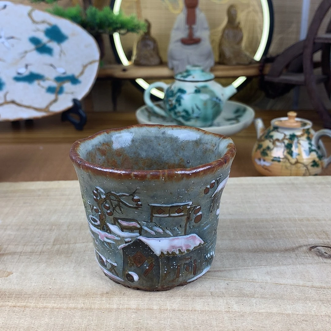 摆件晚***起景德镇陶瓷手作