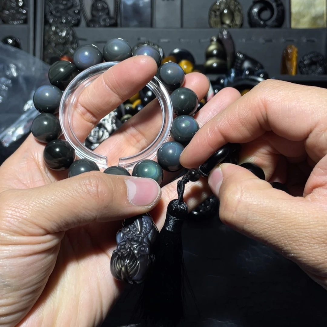 黑曜岩手链未镶嵌彩*