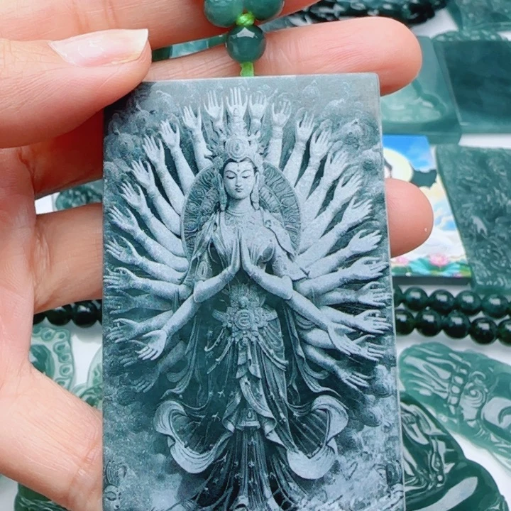 翡翠未镶嵌颈饰多样性发货天然A货翡翠