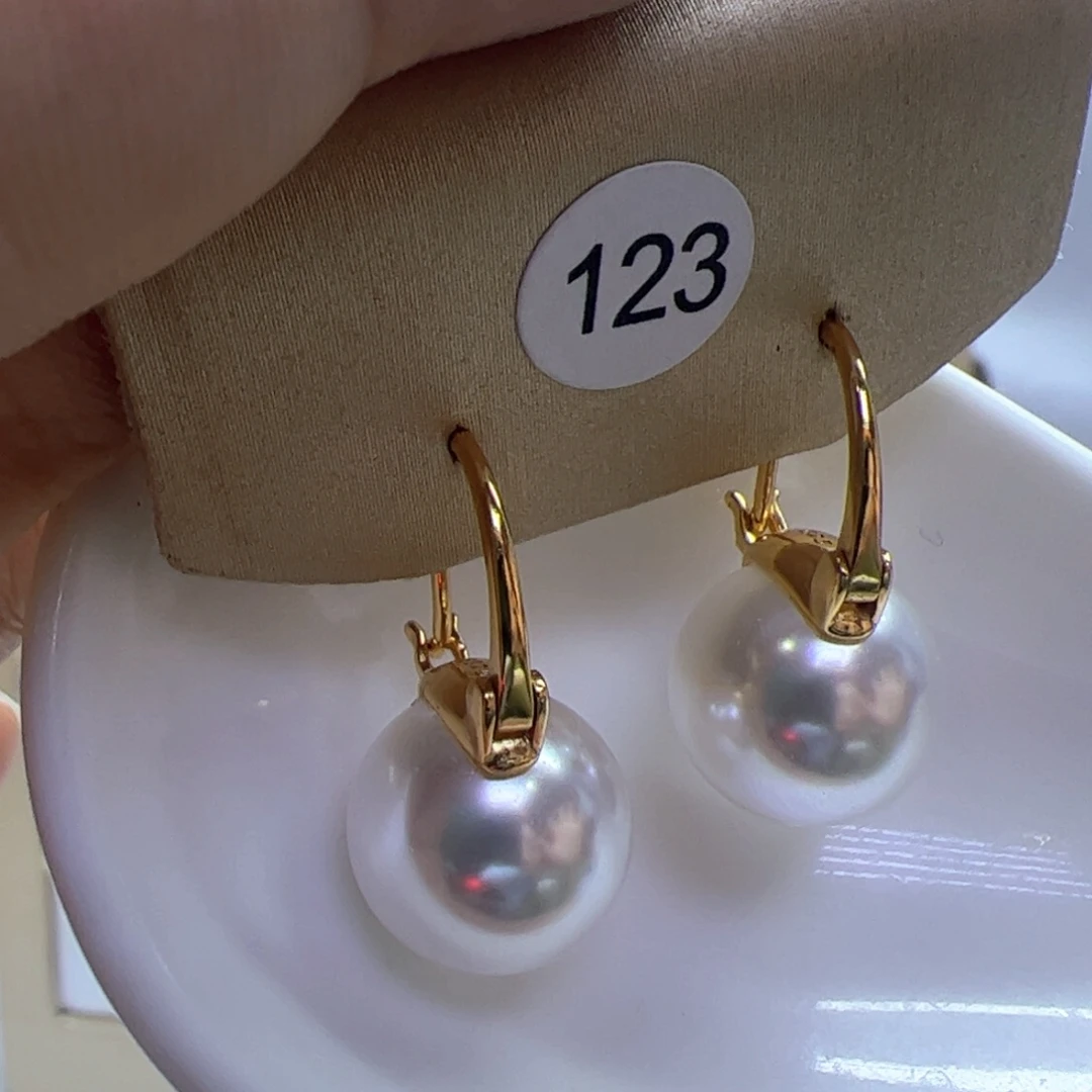 银S925镶嵌淡水珍珠耳饰
