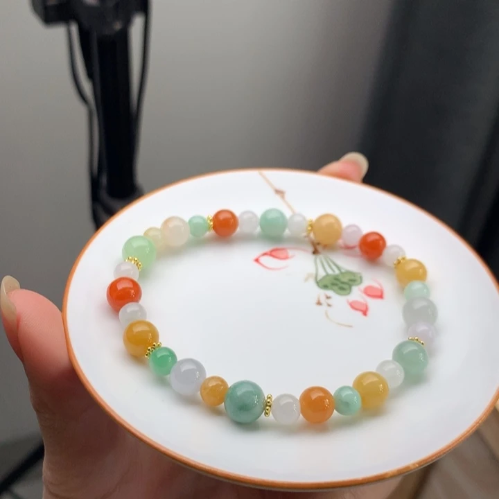 翡翠未镶嵌手链翡翠y1914 卡7.5