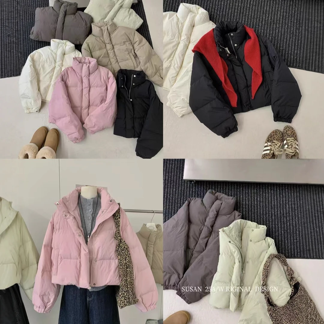 苏珊羽绒服外套韩版面包服2025秋冬新款小个子宽松胖MM棉衣1152S