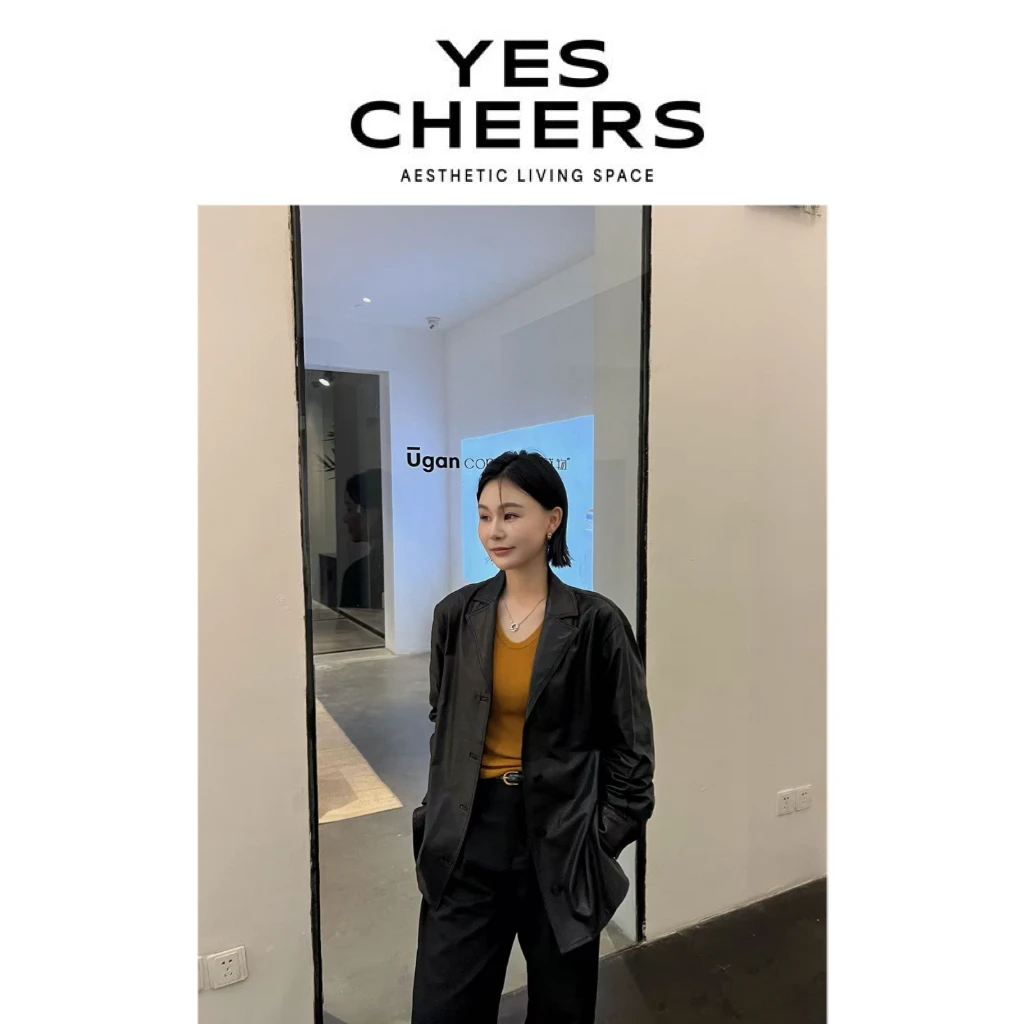 悦是YESCHEERS【至简本我】西装领超轻植揉皮 py10