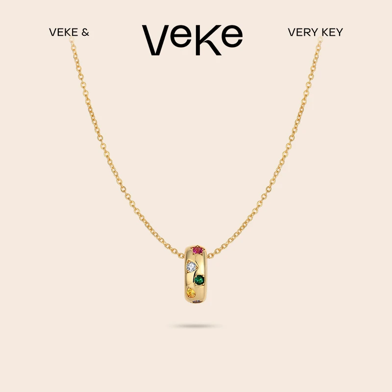VEKE 铜合金吊坠 VEKE轻奢小众高级感复古吊坠爆款项链女