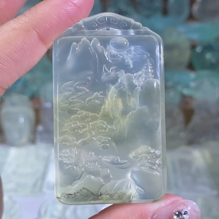 岫玉吊坠未镶嵌吊坠