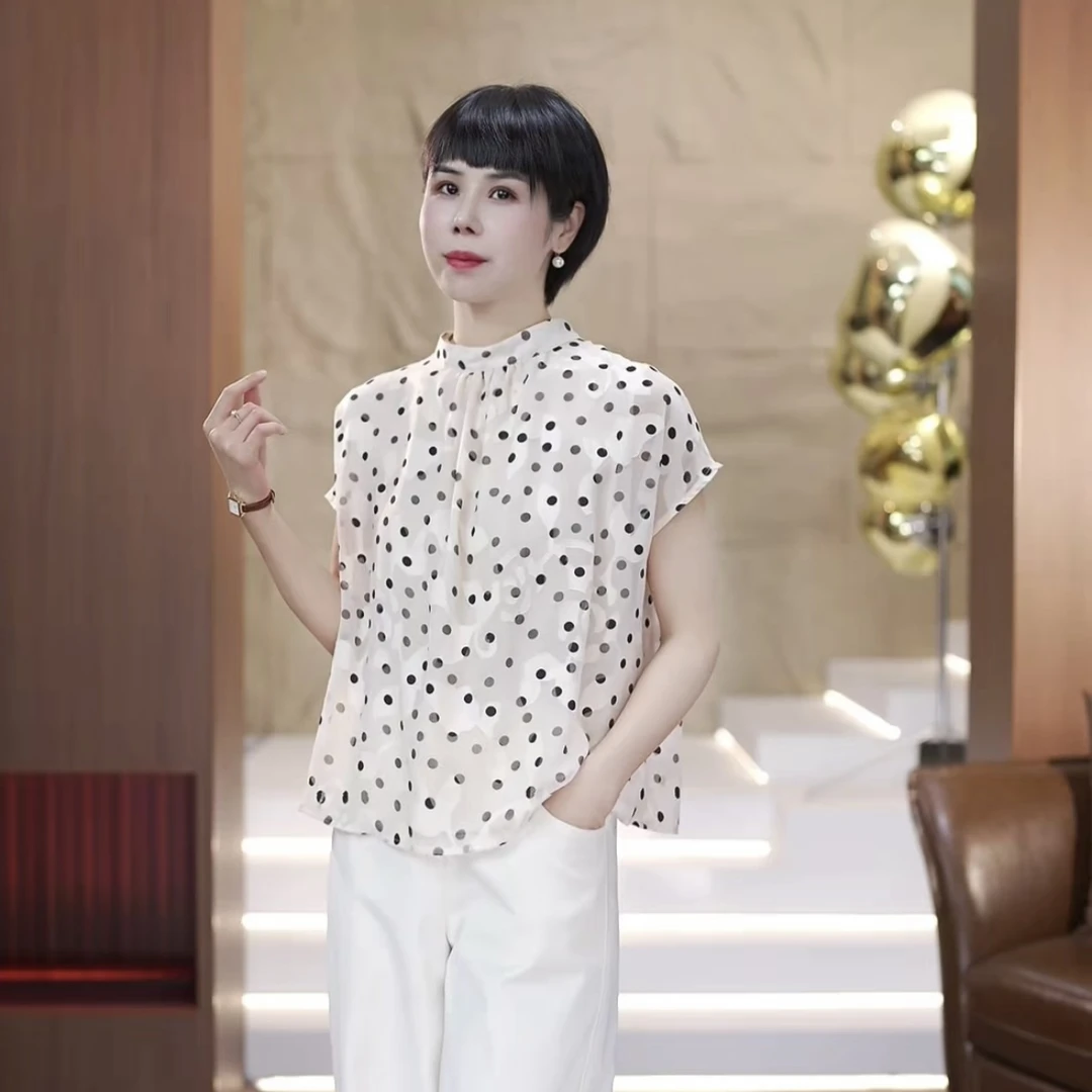 【渲渲推荐】SJIE-1034夏季时尚正反两穿波点衬衣