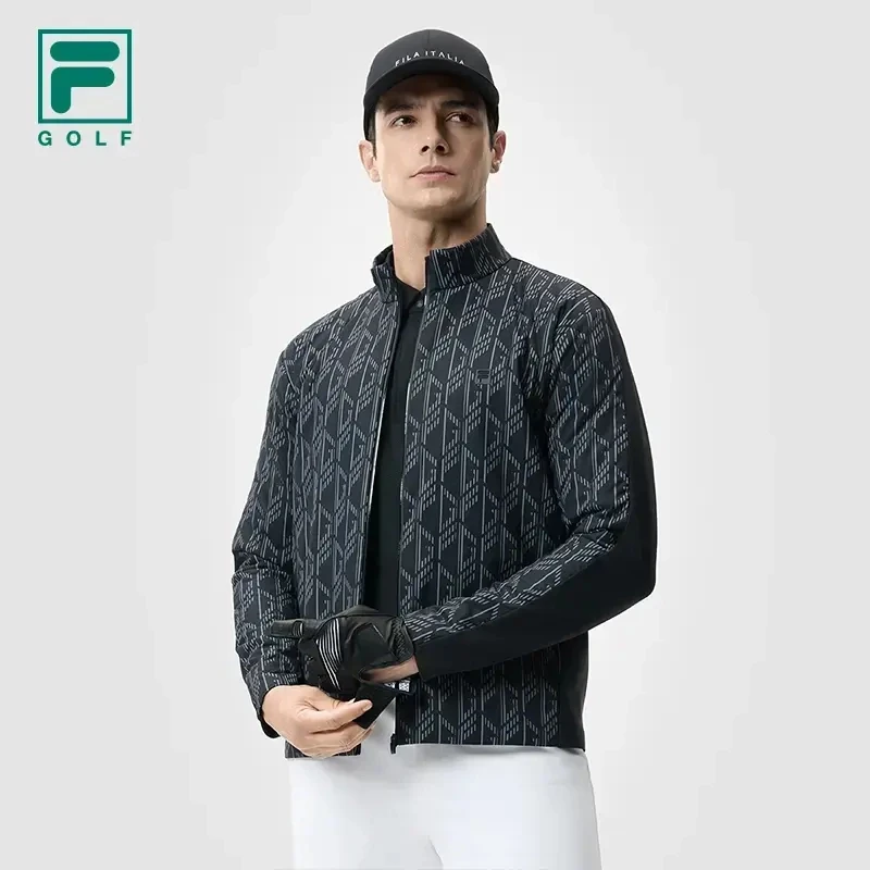 FILA斐乐男装/GOLF系列棉服2025春季新款运动立领外套A11M515906F