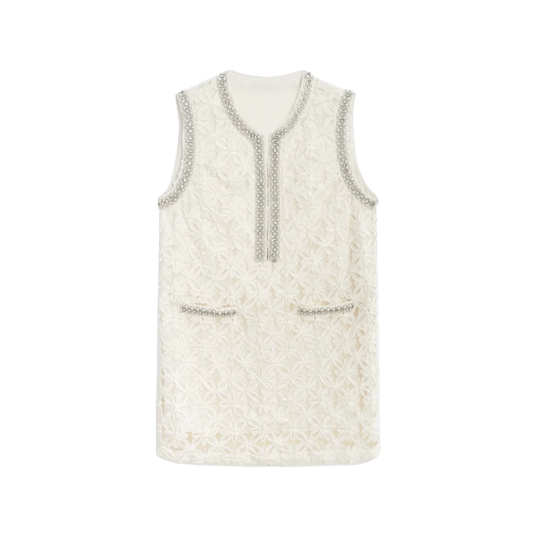 【迎面晚风】2024夏季新款休闲气质法式收腰时尚女装连衣裙