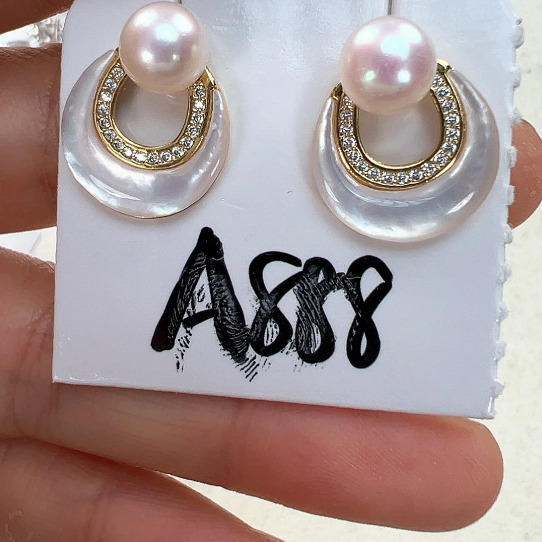 淡水珍珠耳饰未镶嵌