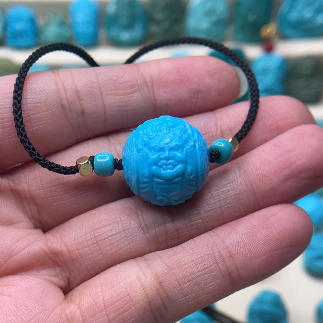 鳳***࿐绿松石未镶嵌颈饰卡18