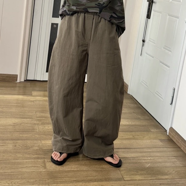 R标系列25秋【香蕉裤】松紧腰弯刀阔腿裤男士休闲裤5010036