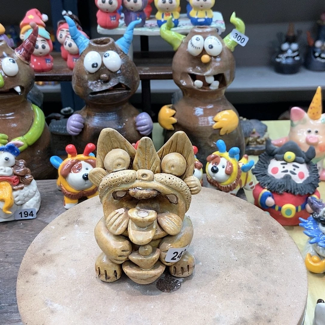 摆件直播间手工抽象陶瓷摆件微瑕福利242
