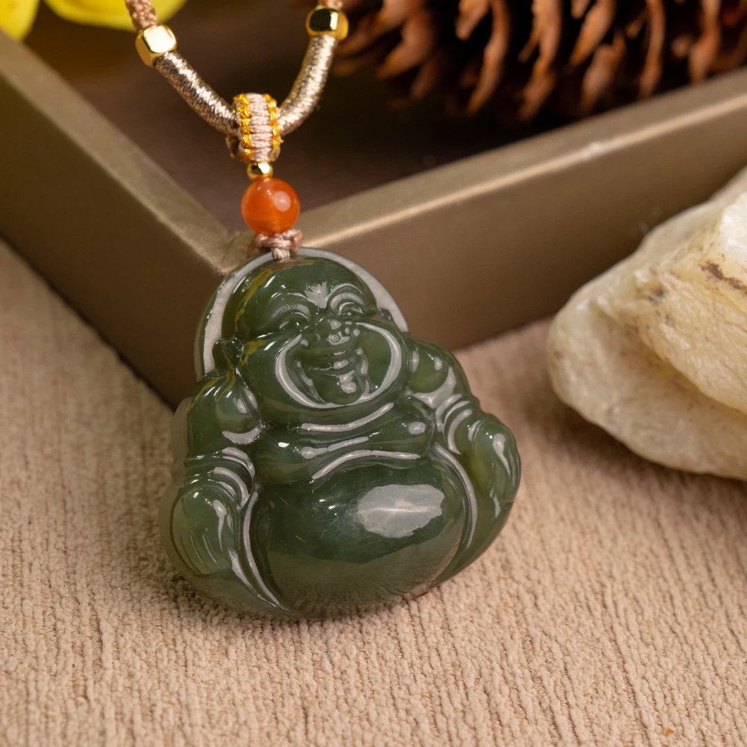 天然和田玉晴水佛公-HTYDZ244