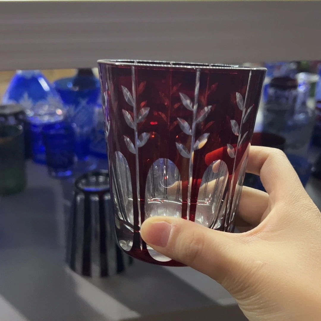 水晶玻璃平底款微瑕一个