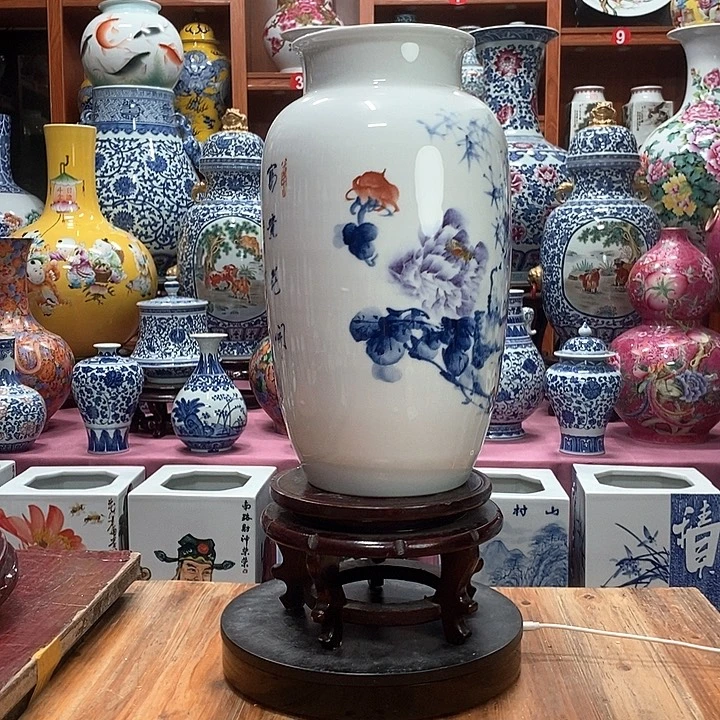 ****』景德镇陶瓷手工手绘花瓶摆件
