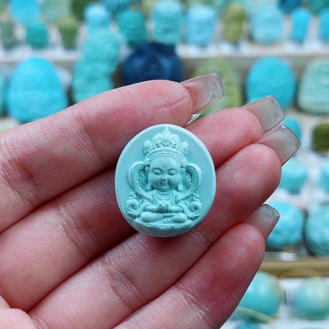 绿松石未镶嵌车挂