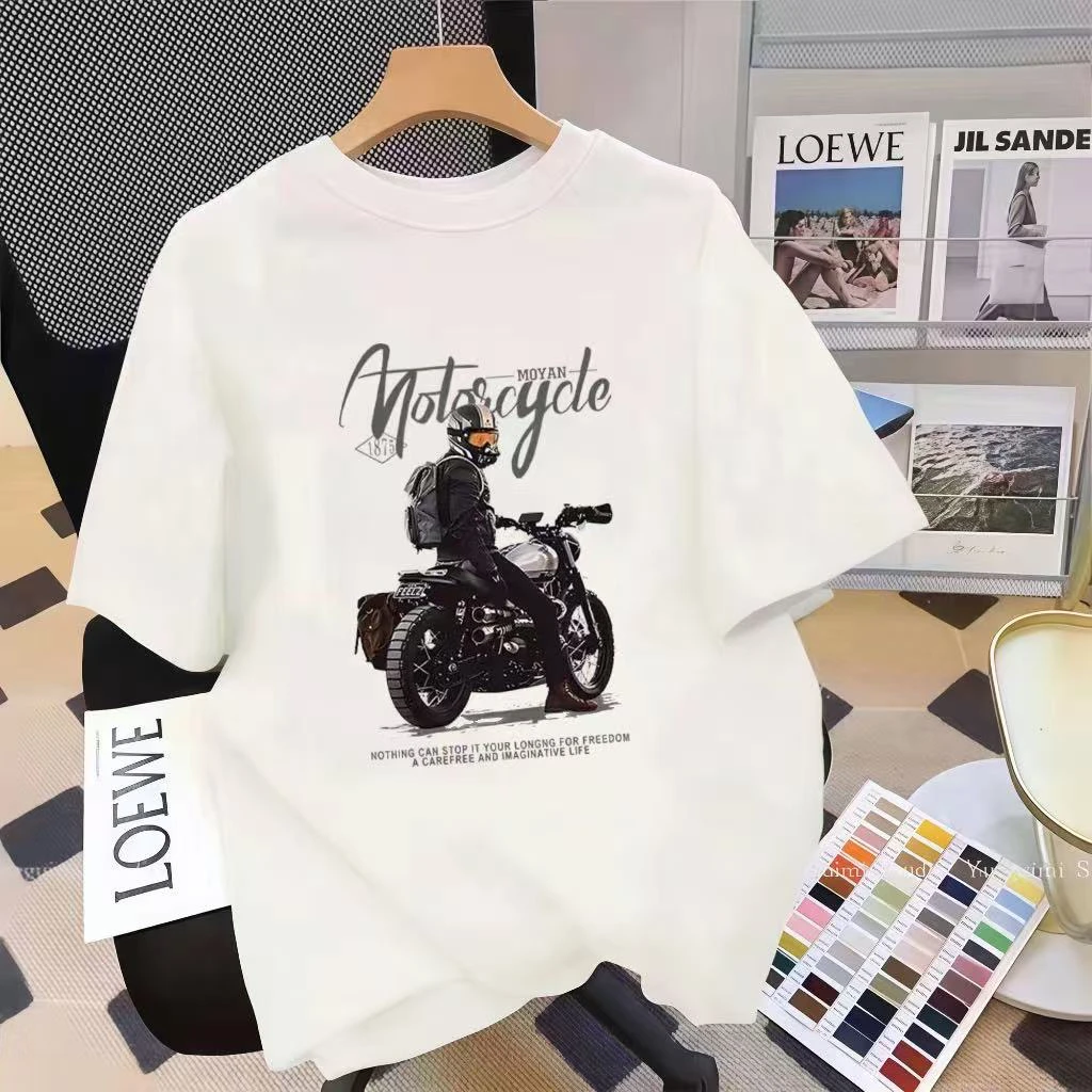 【100％纯棉】专柜品质 2025年新款男女同款情侣纯棉T恤宽松圆领短袖