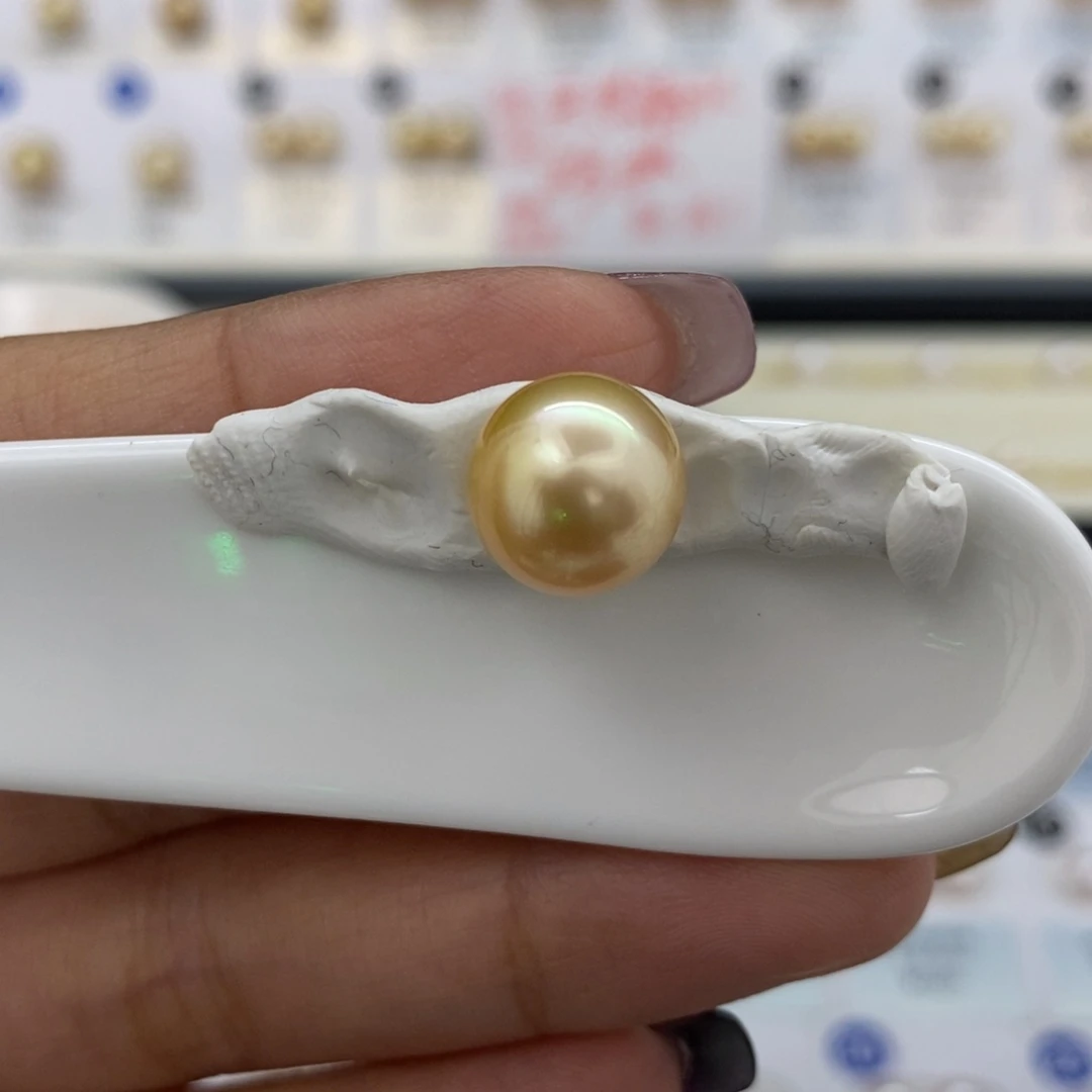 海水近圆南洋金珠11mm海水珍珠未镶嵌