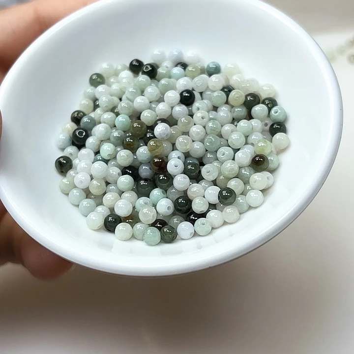 翡翠未镶嵌颈饰散珠300颗卡4.2很小