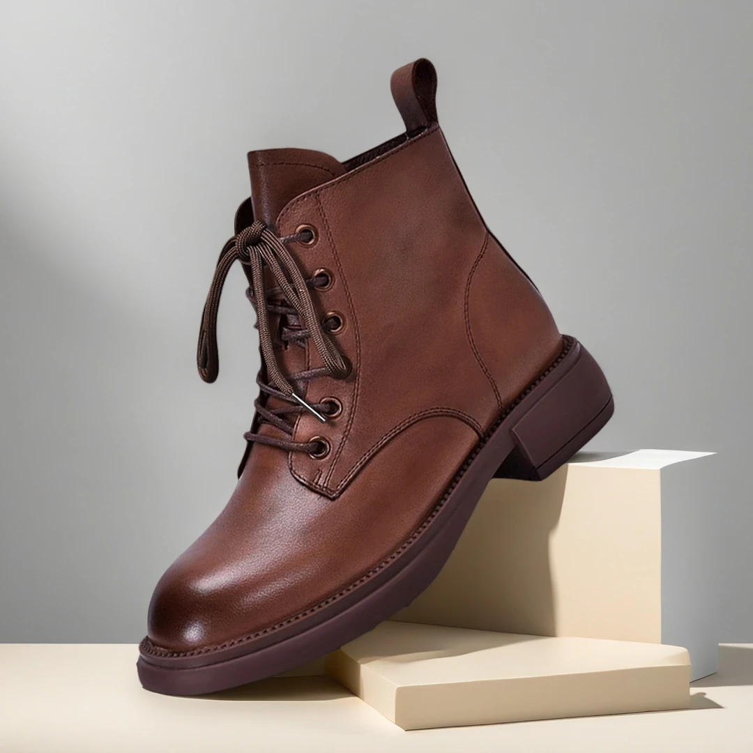 无拉链款~马丁靴男款男士靴子高帮皮鞋短靴头层牛皮工装靴皮靴子