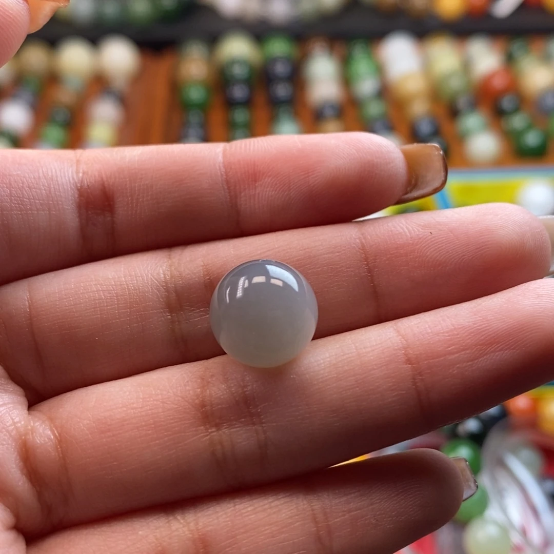 和田玉未镶嵌珠宝奇石福利冰紫单珠z12（有色飘