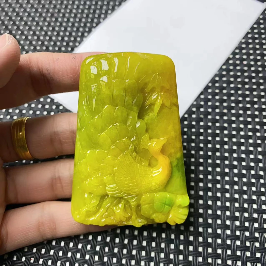 [聚小石]B8黄加绿孔雀牌