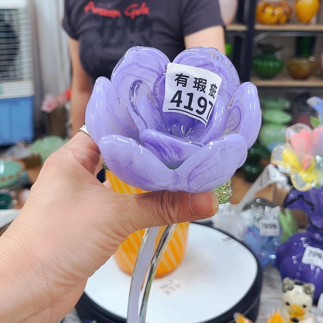 4197荷花瑕 家悦琉璃工艺品