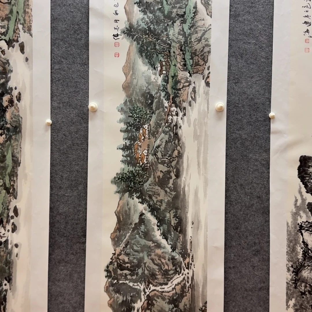 国画王志伟老师四尺对开