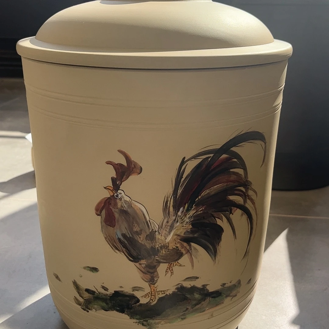 罐白泥哑光存茶缸