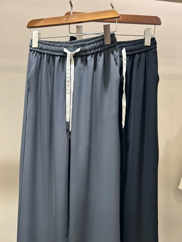 免烫长裤中腰夏季直筒裤816