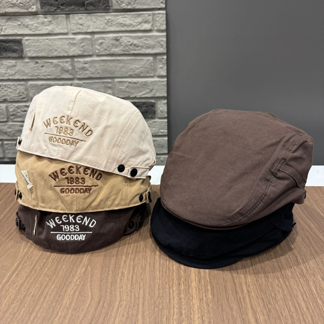 【小潮童】韩版儿童帽子春秋正反戴贝雷帽男宝宝帅气前进帽痞帅风酷