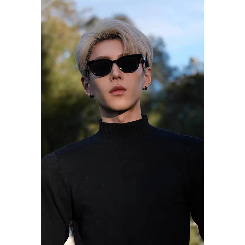 王嘉尔同款高领软糯德绒打底衫男士秋冬大衣内搭长袖t恤加厚卫衣