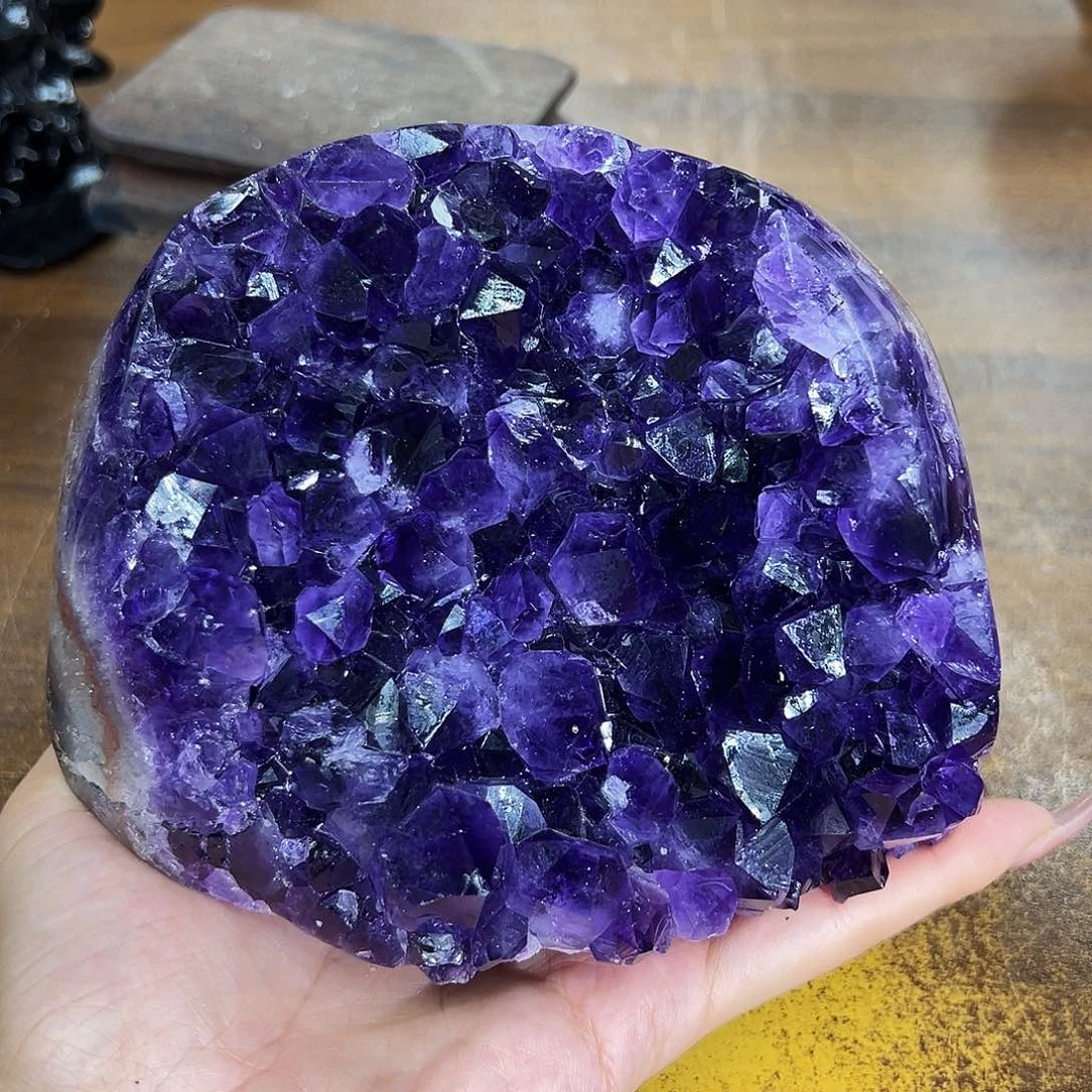 紫晶摆件未镶嵌天然水晶摆件