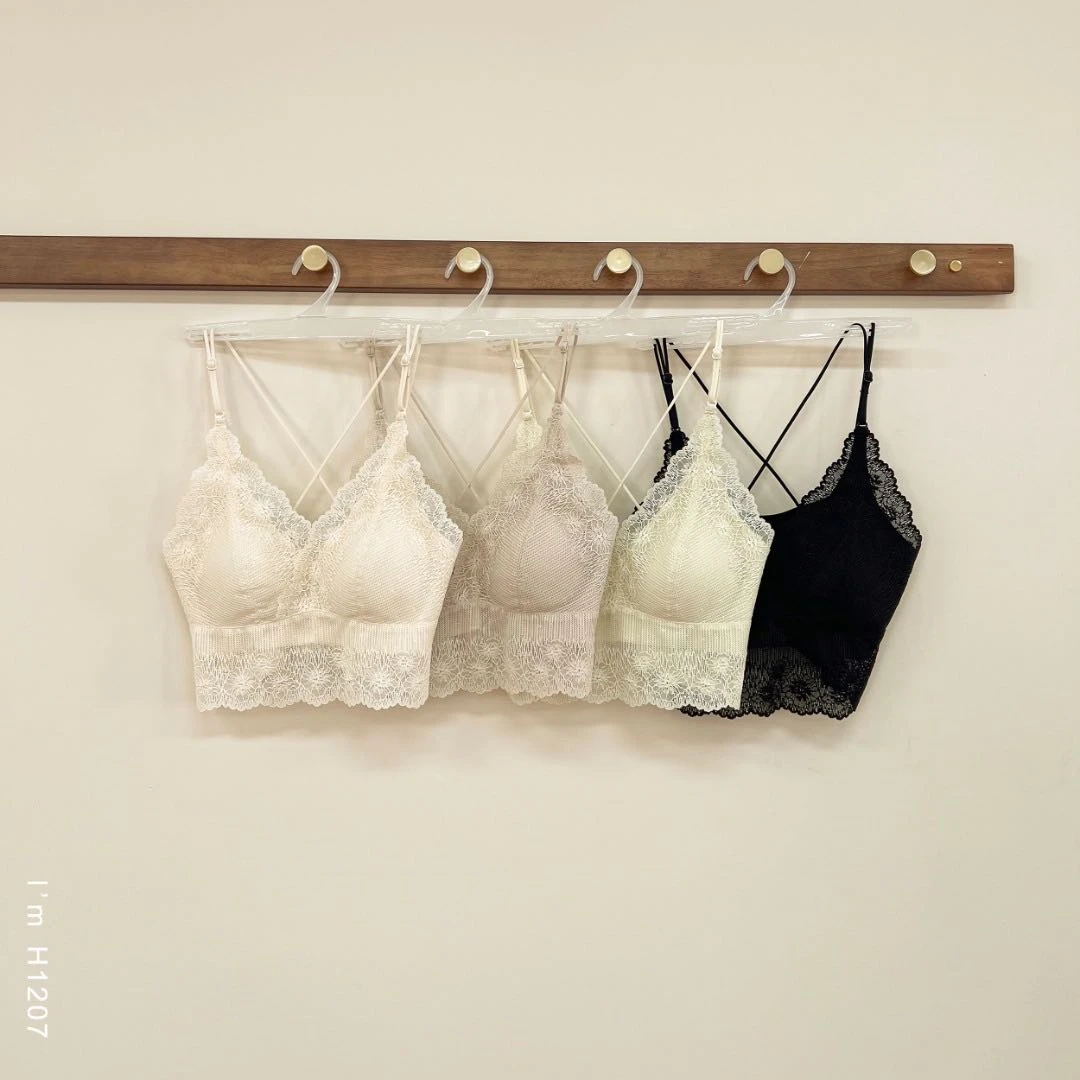 MEIYINA定制 度假风 法式花瓣蕾丝双肩带美背小吊带