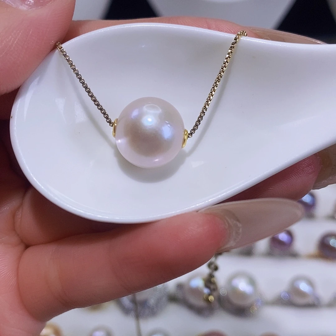 淡水珍珠颈饰银S925镶嵌