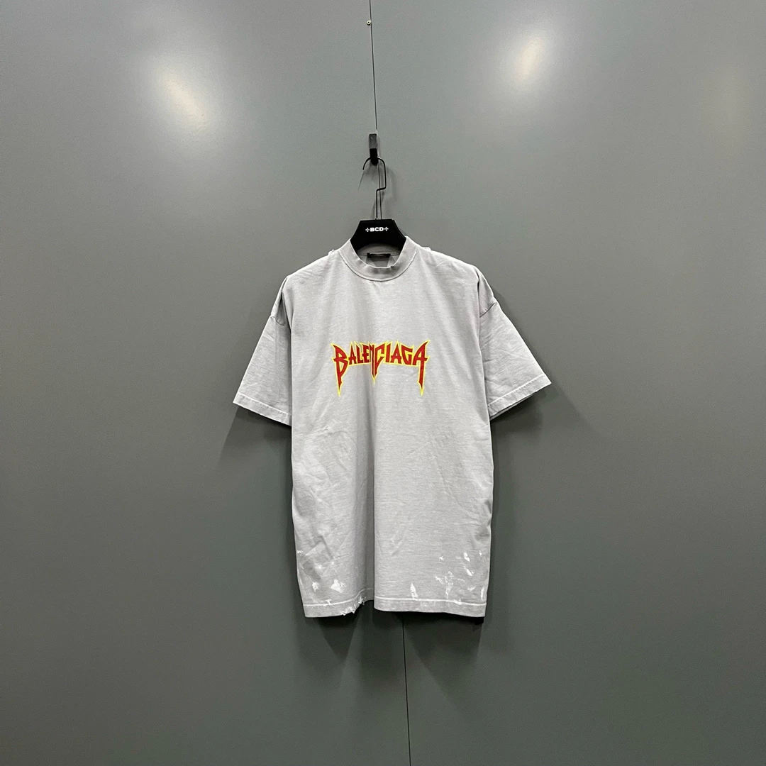 99新 Balenciaga/巴黎世家 (ll) 闪电字母图案短袖 1码/009500