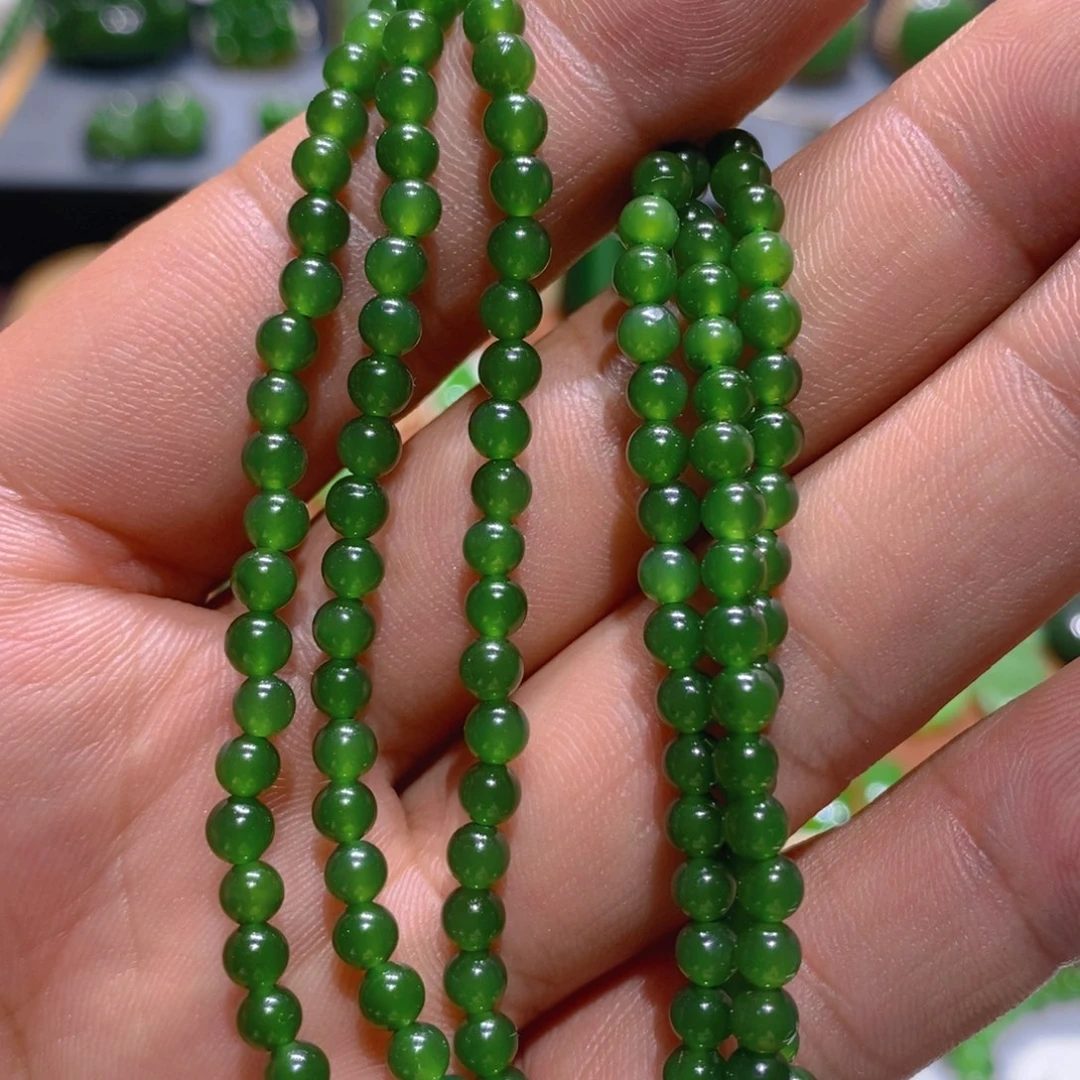 和田玉（碧玉）戒指未镶嵌人***笑