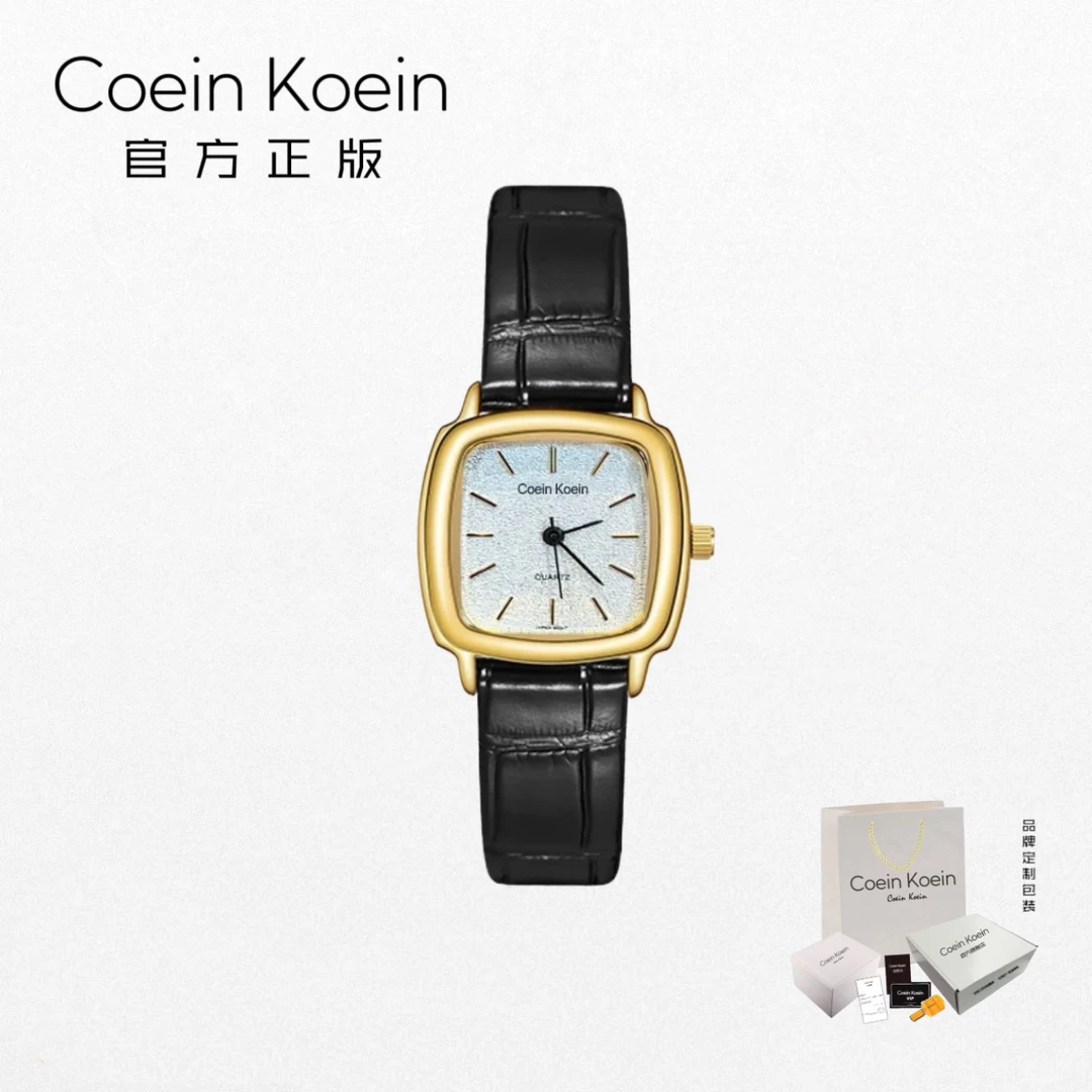 Coein Koein【官方正版】CK1299优雅系列中古风小方表手表女士腕表