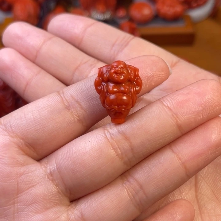 四***合南红玛瑙未镶嵌川料瓦西佛公三通