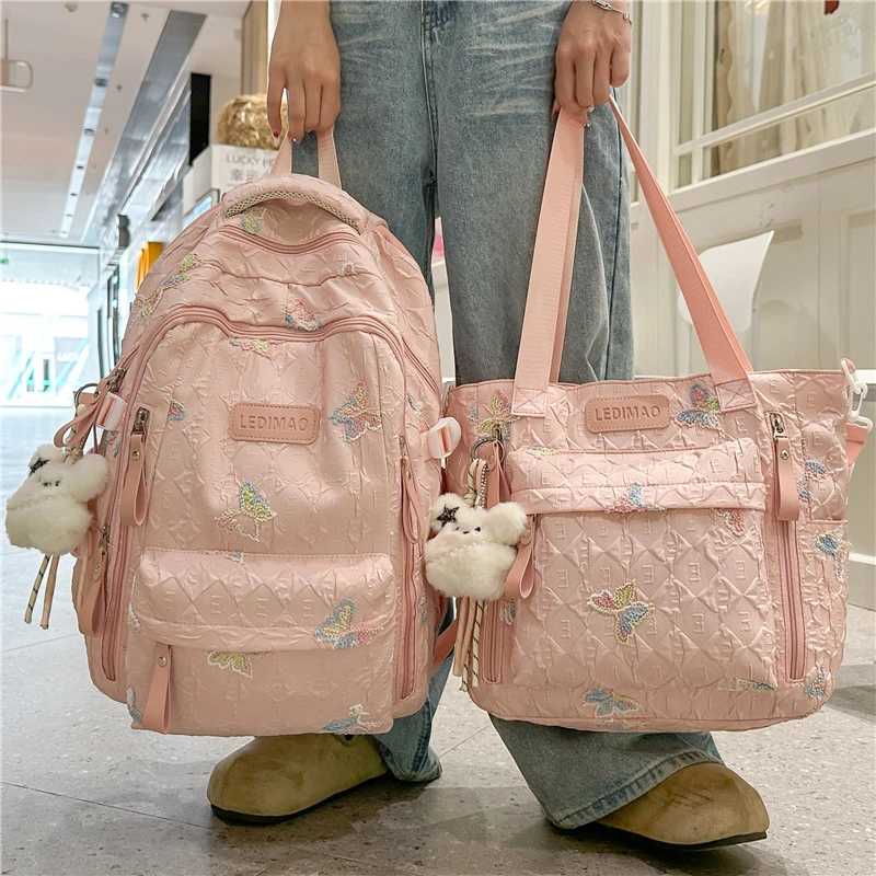 书包女生初中生女童小学生四至六年级高颜值女孩大容量背包双肩包