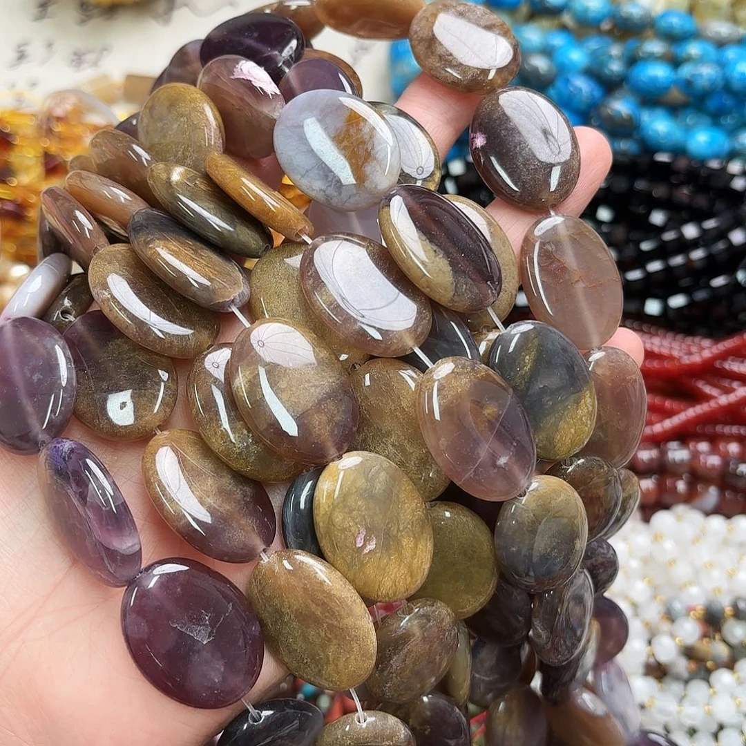 玛瑙/玉髓未镶嵌珠宝半成品22×29香芋紫玛瑙