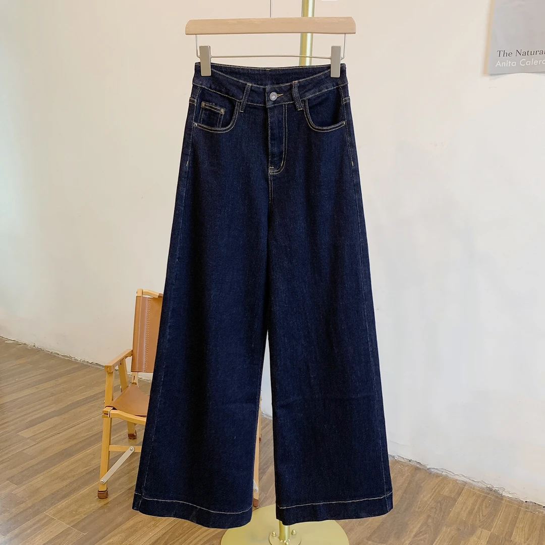 丹宁原牛C4846微弹牛仔阔腿裤