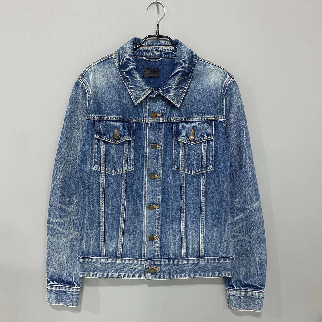 99新 YSL/圣罗兰 刺绣火烈鸟牛仔外套/s码/93750