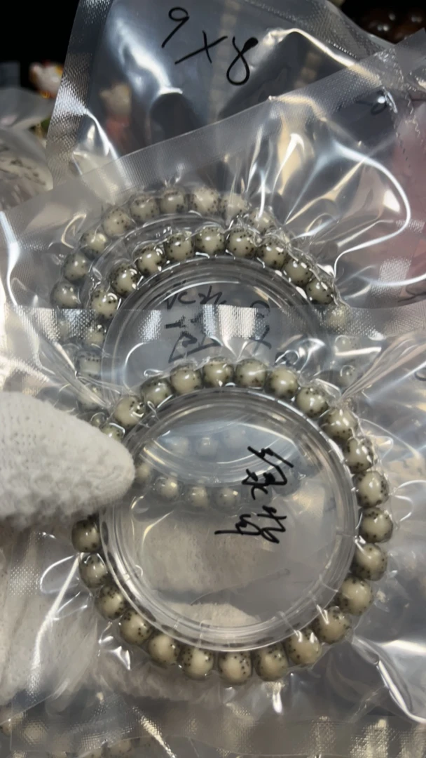 海南石玉料同枝果星月菩提，河豚尺寸9*8