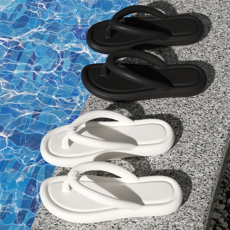 2025新款人字拖鞋女夏季外穿度假厚底洗澡防滑防臭ins夹脚拖鞋EVA