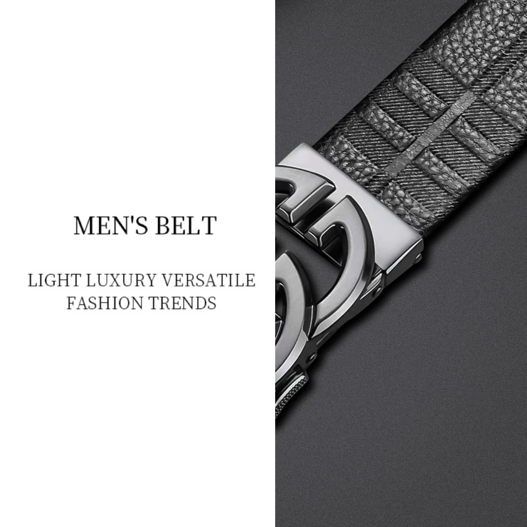 男士高档潮流休闲时尚商务轻奢百搭压花皮带8127TA【ZBJ】